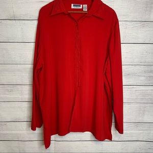 Prophecy by Sag Harbor- VTG Embroidered Button Top
